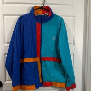 Le Coq Sportif Rare Vtg Color Block Mens Jacket medium